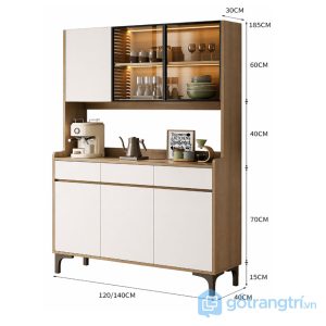 4 tủ bếp có kính trưng bày đẹp