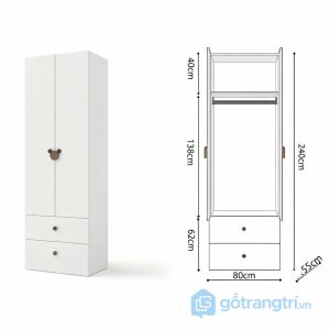 4 tủ quần áo có kệ trang trí