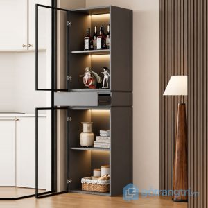 4 tủ rượu có đèn led hiện đại