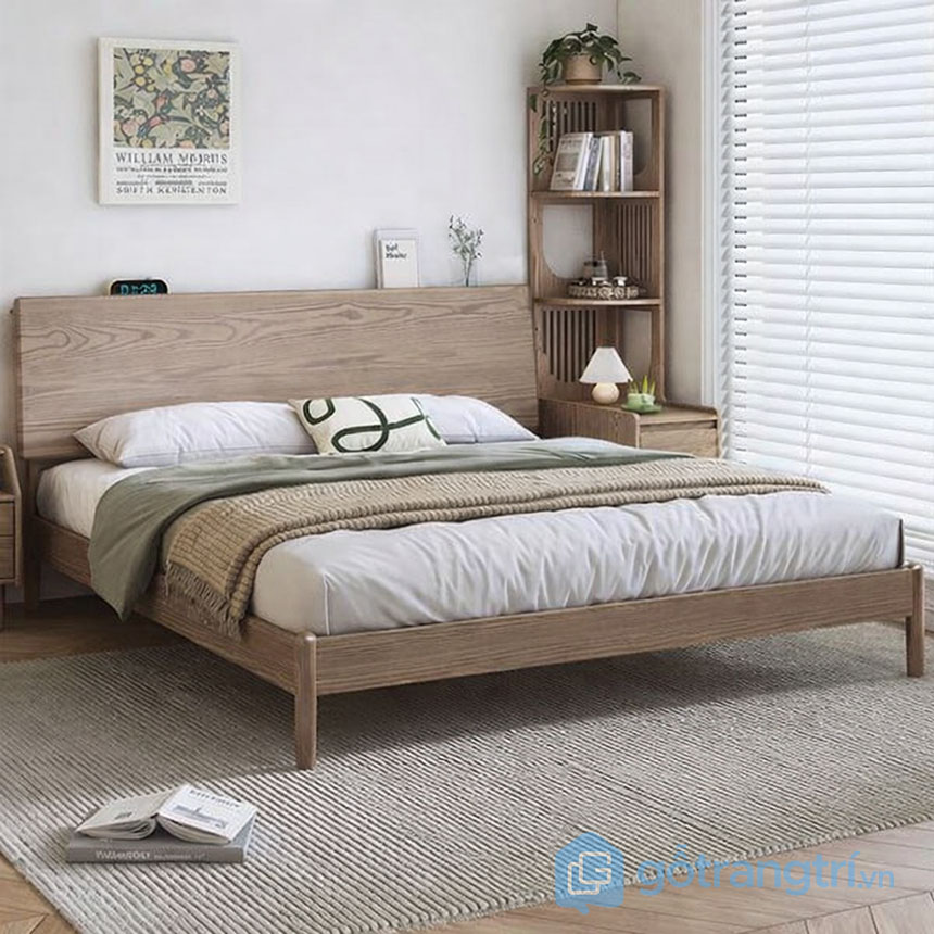 Giường ngủ hiện đại có kệ đầu giường GHS-9434