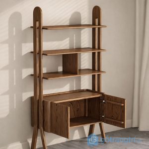5 kệ sách gỗ trang trí phòng khách hiện đại (1)