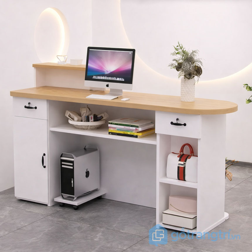 Quầy lễ tân bo cong