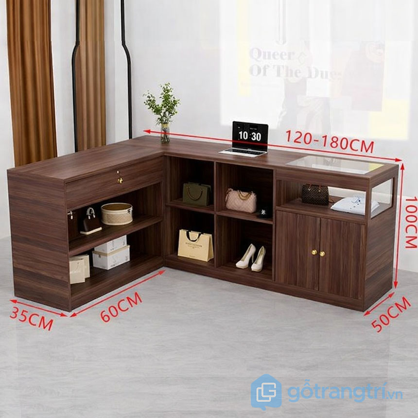 Quầy thu ngân chữ L hiện đại GHS-42112