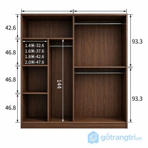 5 tủ quần áo cánh lùa vòm cong