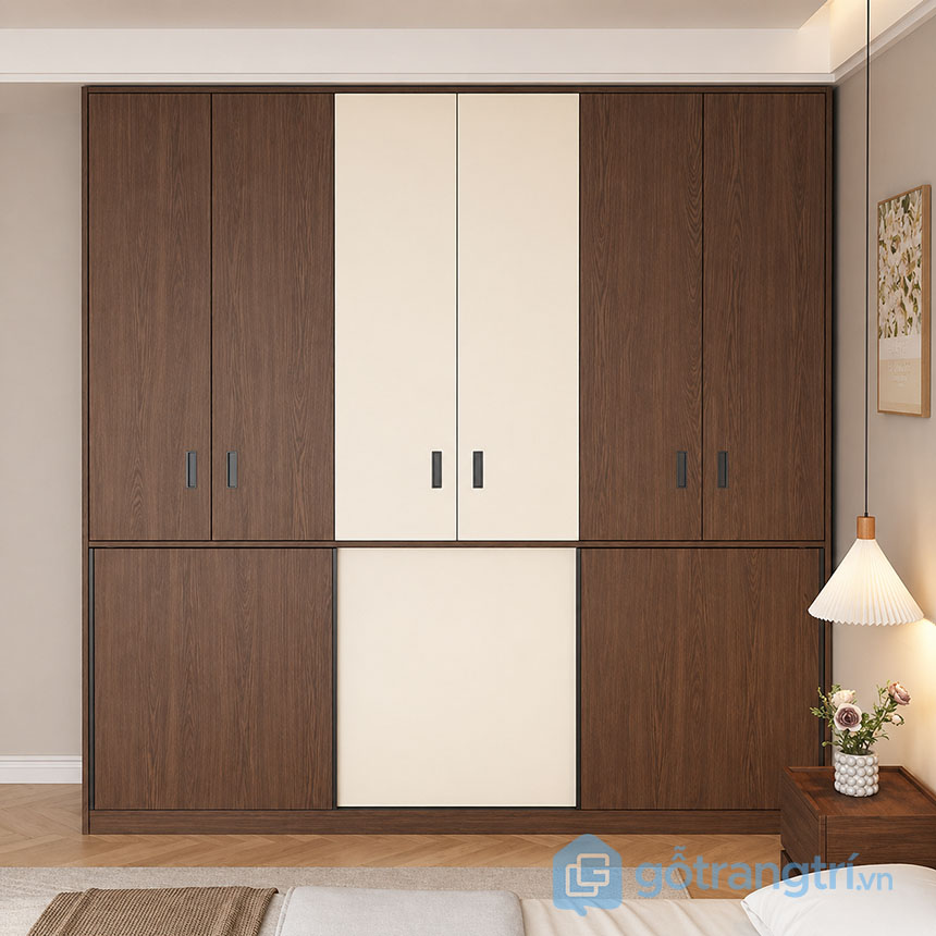 Tủ quần áo cánh mở hiện đại nhiều ngăn tiện ích GHS-55618