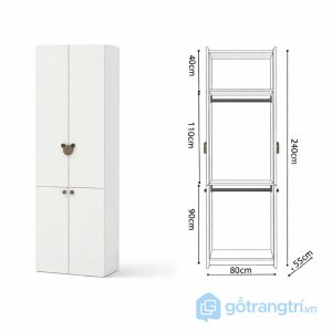 5 tủ quần áo có kệ trang trí