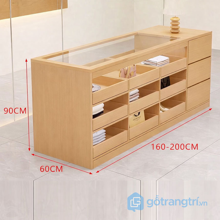 Tủ trưng bày có kính hiện đại đẹp GHS-55151