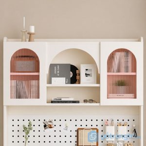 6 bàn học liền giá sách hiện đại