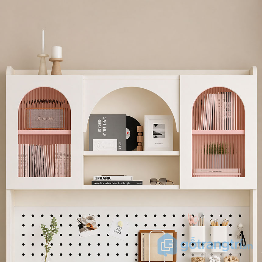 Bàn học liền giá sách hiện đại