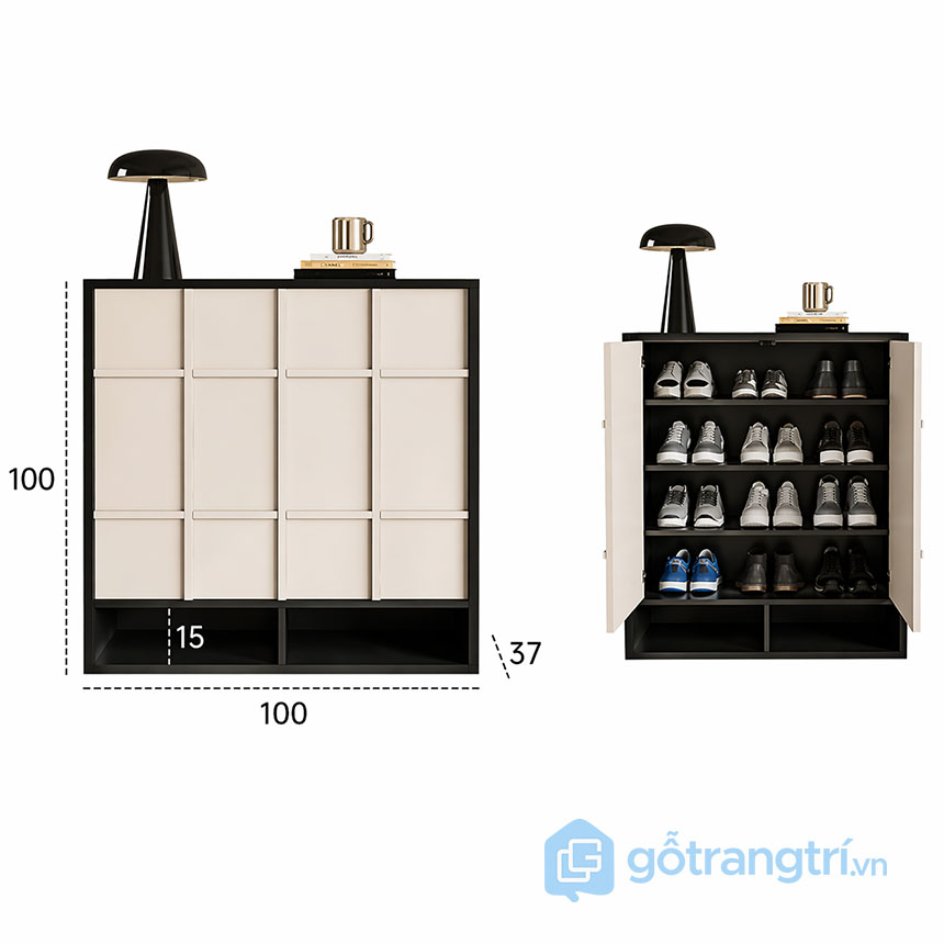 Tủ giày đặt cửa ra vào đẹp hiện đại GHS-55159