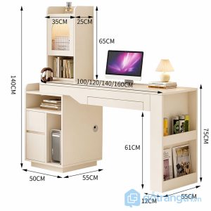 7 bàn làm việc liền tủ cho phòng nhỏ