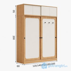 7 tủ quần áo cánh lùa nhiều ngăn