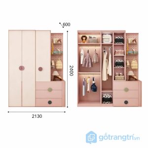 7 tủ quần áo trẻ em dễ thương