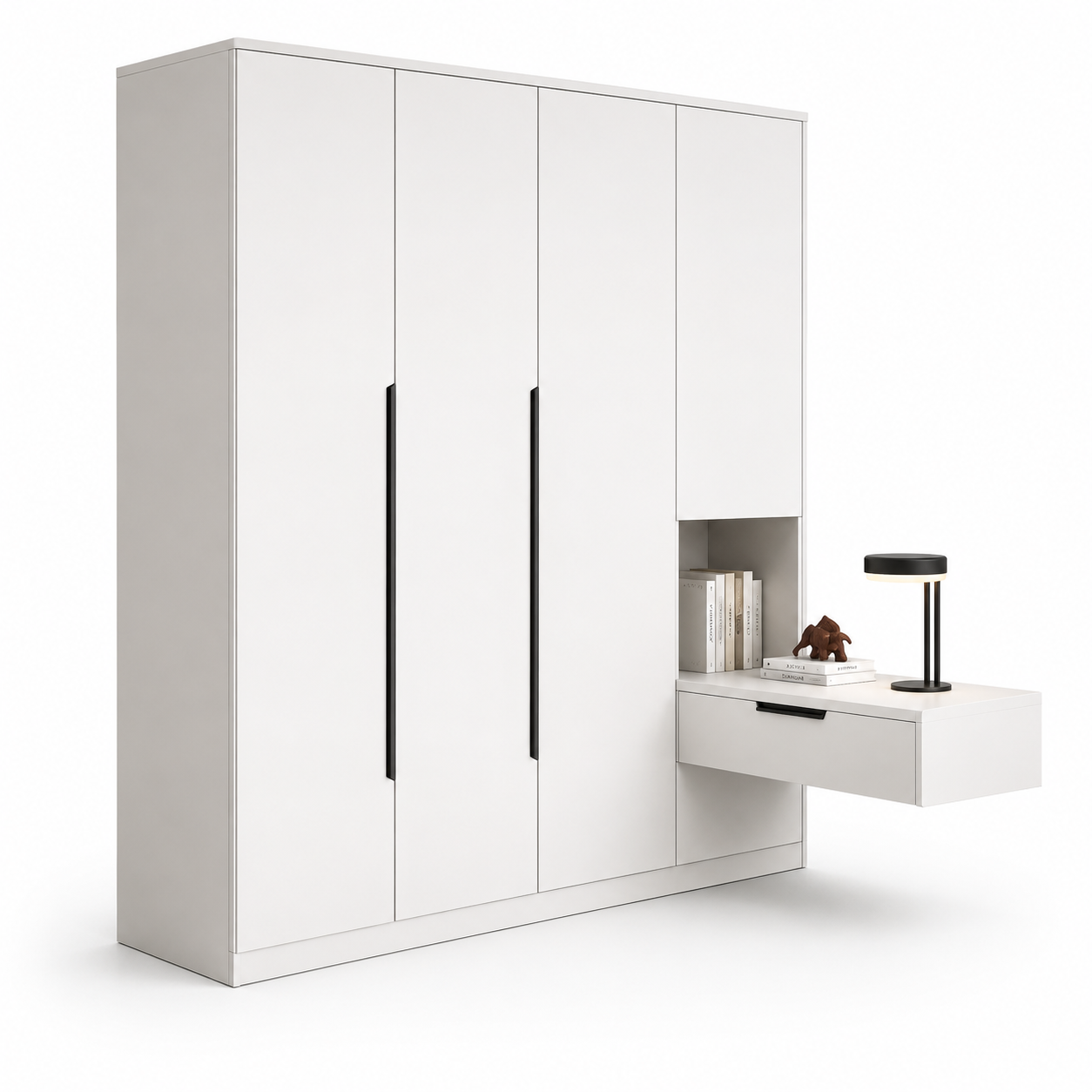 Tủ quần áo kết hợp kệ trang trí phòng ngủ GHS-55170