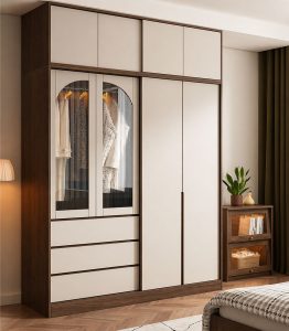 avar tủ quần áo gỗ công nghiệp kết hợp cánh kính