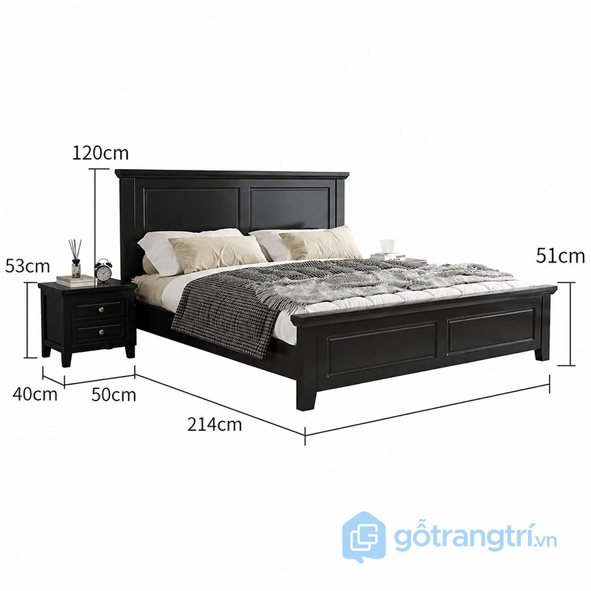 Giường Ngủ Phong Cách Châu Âu Sang Trọng GHS-9445