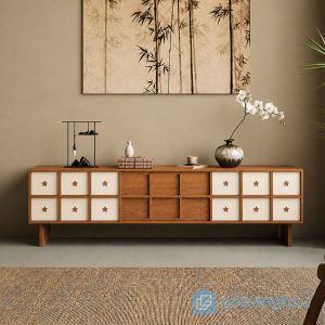 2 kệ tivi phong cách nhật