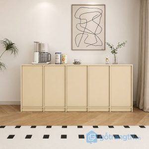 2 tủ chén gỗ hiện đại