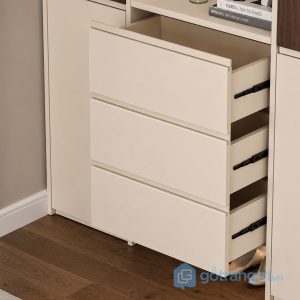 2 tủ giày kết hợp tủ trang trí