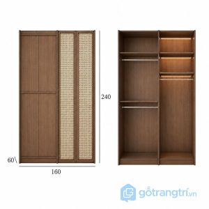 2 tủ quần áo cánh mây