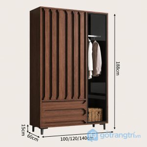 3 Tủ quần áo cửa kính hiện đại