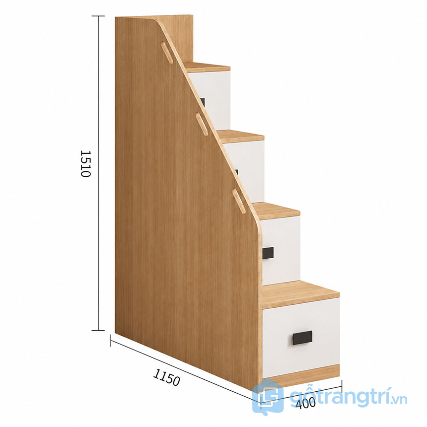 Giường Tầng Có Bàn Học GHS-9443 Hiện Đại