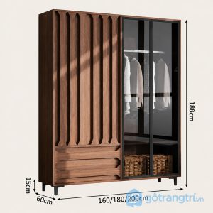 4 Tủ quần áo cửa kính hiện đại