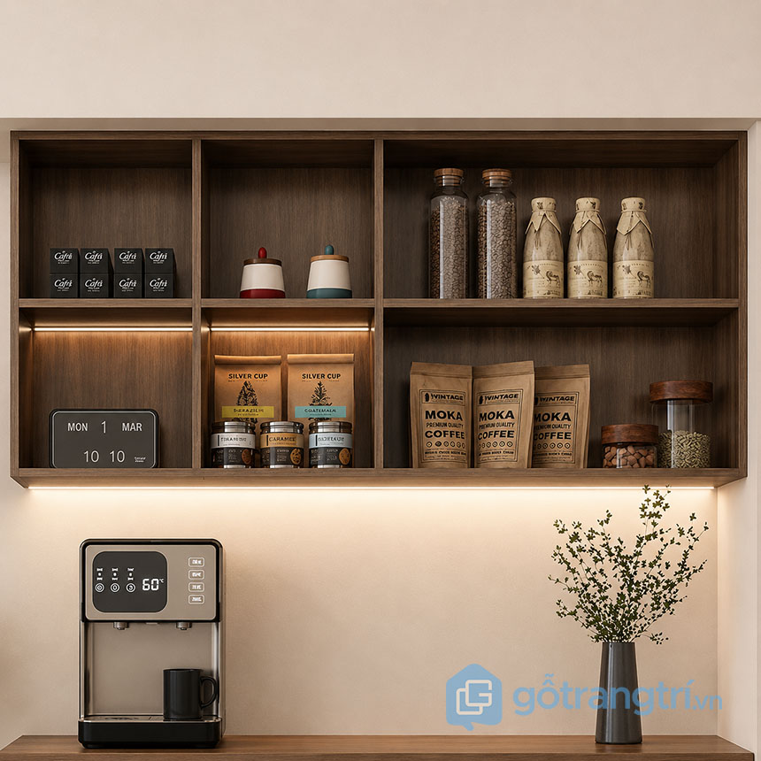 Tủ đựng đồ nhà bếp đẹp hiện đại