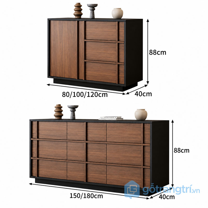 Tủ Trang Trí Phong Cách Nhật GHS-55193