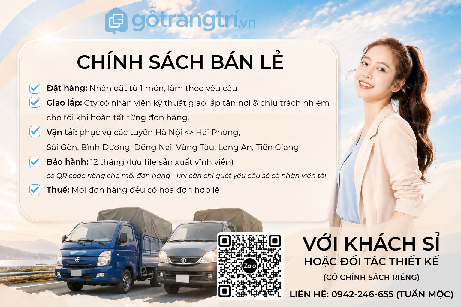 Chính sách bán lẻ Gỗ Trang Trí