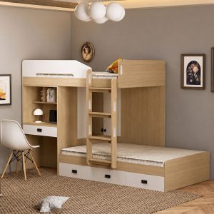 avar giường tầng có bàn học