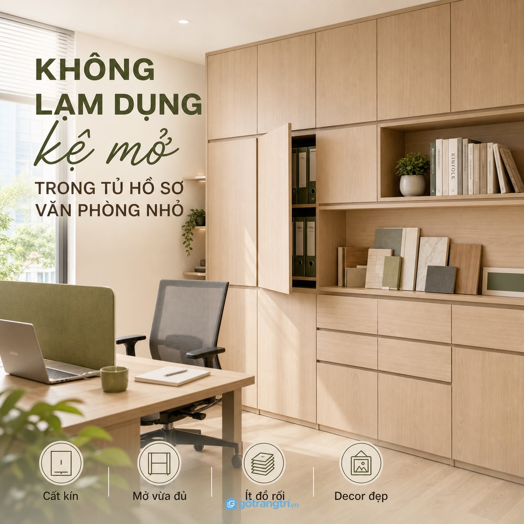 Kệ mở quá nhiều dễ biến hồ sơ thành mảng rối trong văn phòng