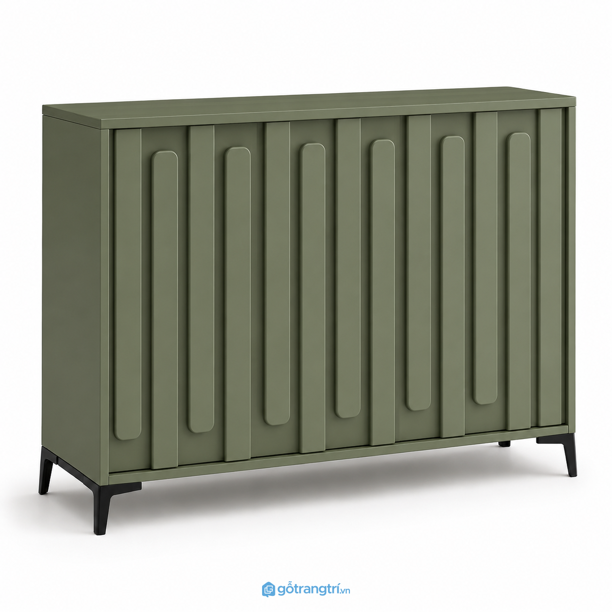 Tủ sideboard thấp phù hợp căn hộ cần thêm nơi cất đồ nhưng không muốn không gian nặng