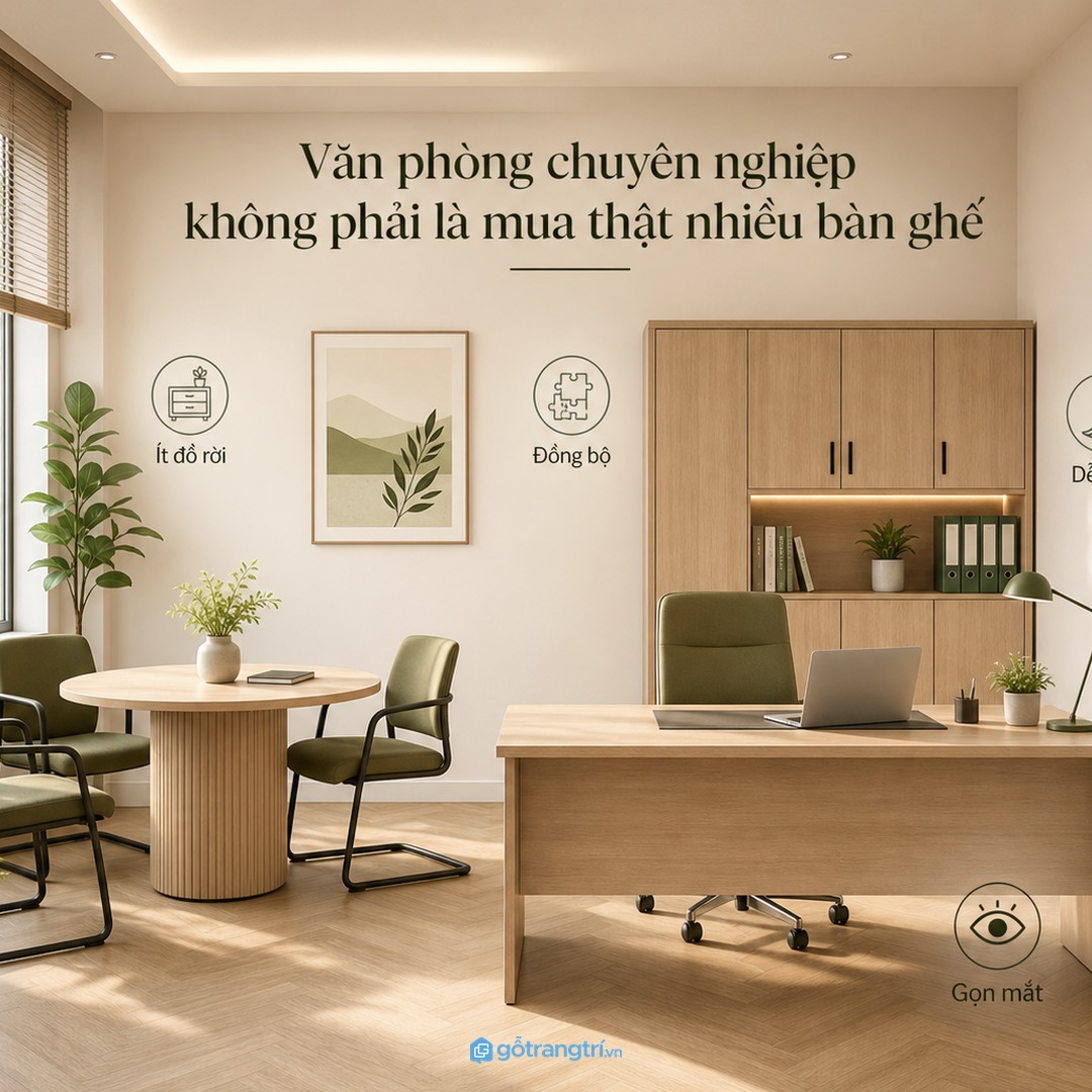 Sự chuyên nghiệp đến từ bố cục đồng bộ, không phải số lượng bàn ghế