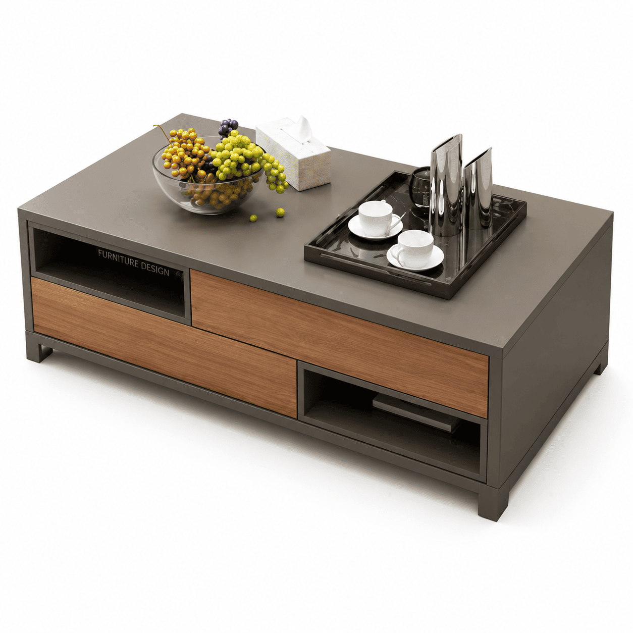 Bàn trà phòng khách dáng thấp tạo cảm giác thư giãn, hợp sofa thấp hoặc phòng khách hiện đại