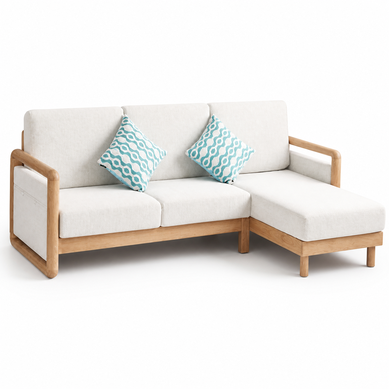 Sofa gỗ tự nhiên tạo nền ấm và bền cho không gian tiếp khách