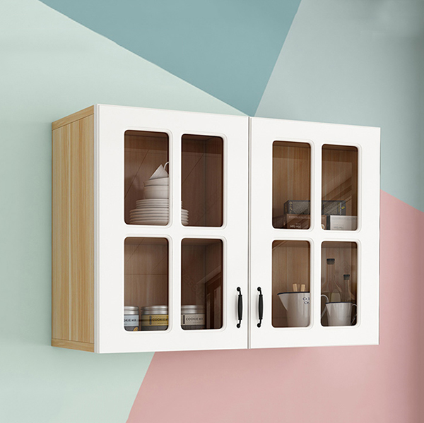 Tủ bếp nhiều khoang kín giúp mặt bàn thoáng để thao tác chuẩn bị thực phẩm