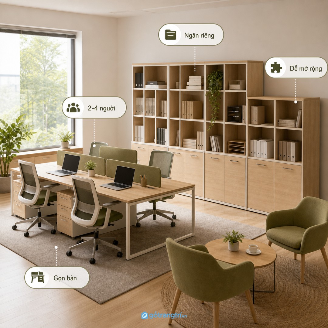 Đội nhóm nhỏ cần tủ hồ sơ gọn, dễ chia người dùng và dễ mở rộng