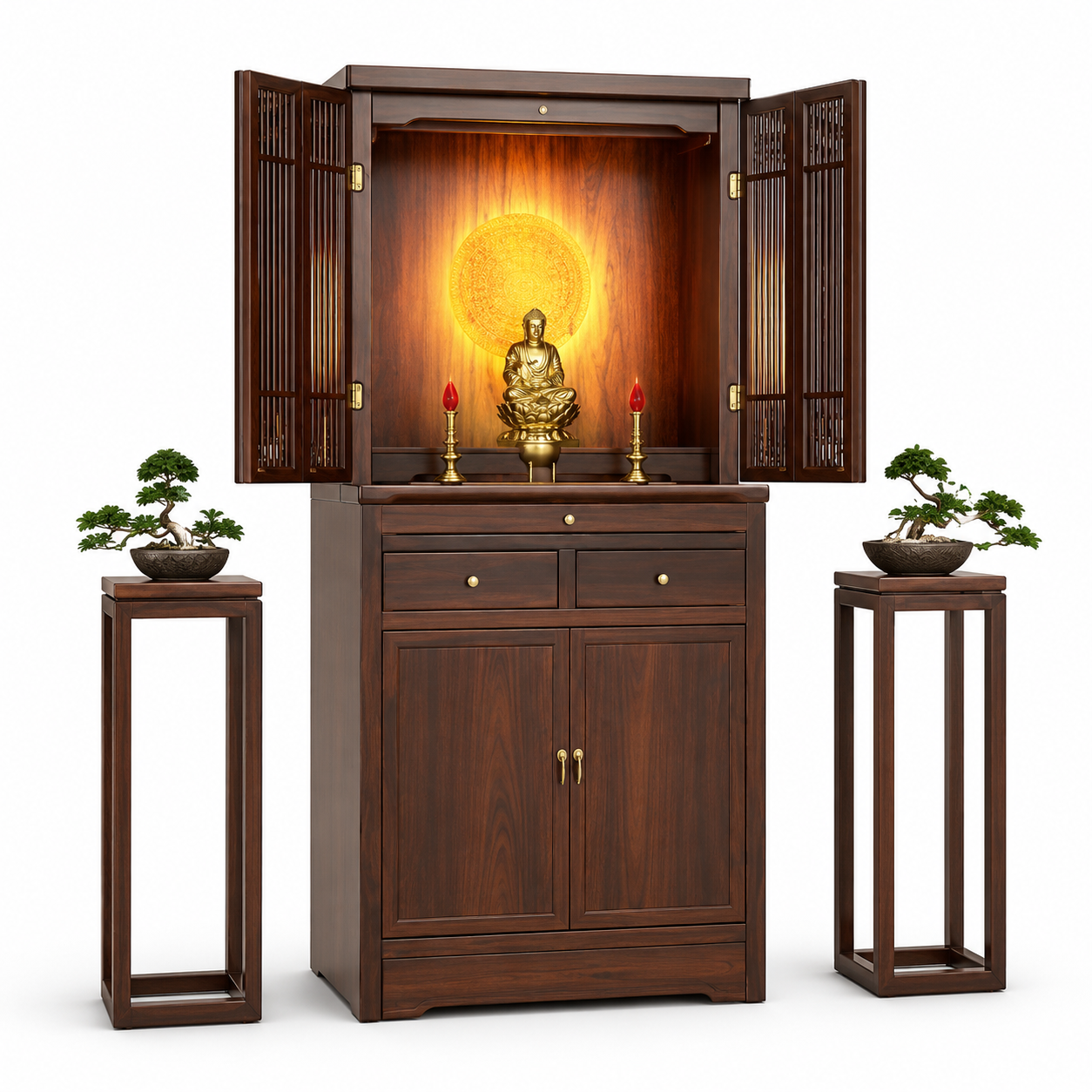 Nhóm màu gỗ và nâu trầm là lựa chọn dễ cân bằng giữa phong thủy và thẩm mỹ