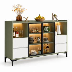 Tủ trang trí phòng khách có đèn led GHS-5002 GHS-5002 - Xanh olive