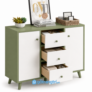 Tủ giày hiện đại màu xanh trắng 120cm GHS-5004