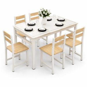Bàn ăn gỗ công nghiệp 6 chỗ hiện đại GHC-4100