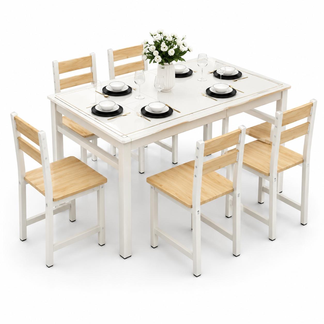 Bàn ăn gỗ công nghiệp 6 chỗ hiện đại GHC-4100