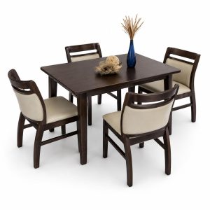 Bộ bàn ăn Emma Walnut trang nhã GHC-4115 (hàng xuất khẩu)