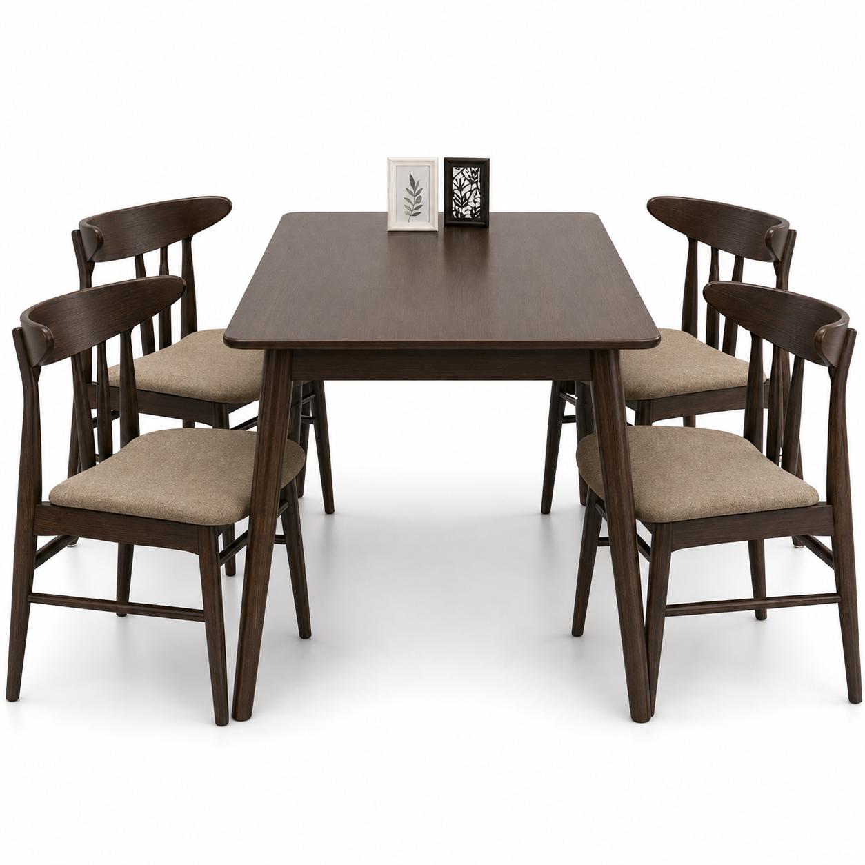 Bộ bàn ăn Lunar Walnut trang nhã GHC-4119 (hàng xuất dư)
