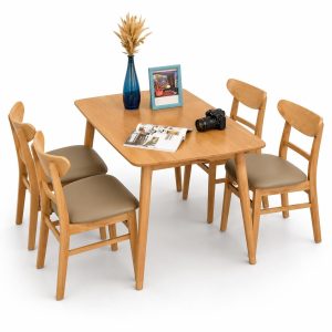 Bộ bàn ăn Bingo Walnut hiện đại GHC-4123 (hàng xuất khẩu)