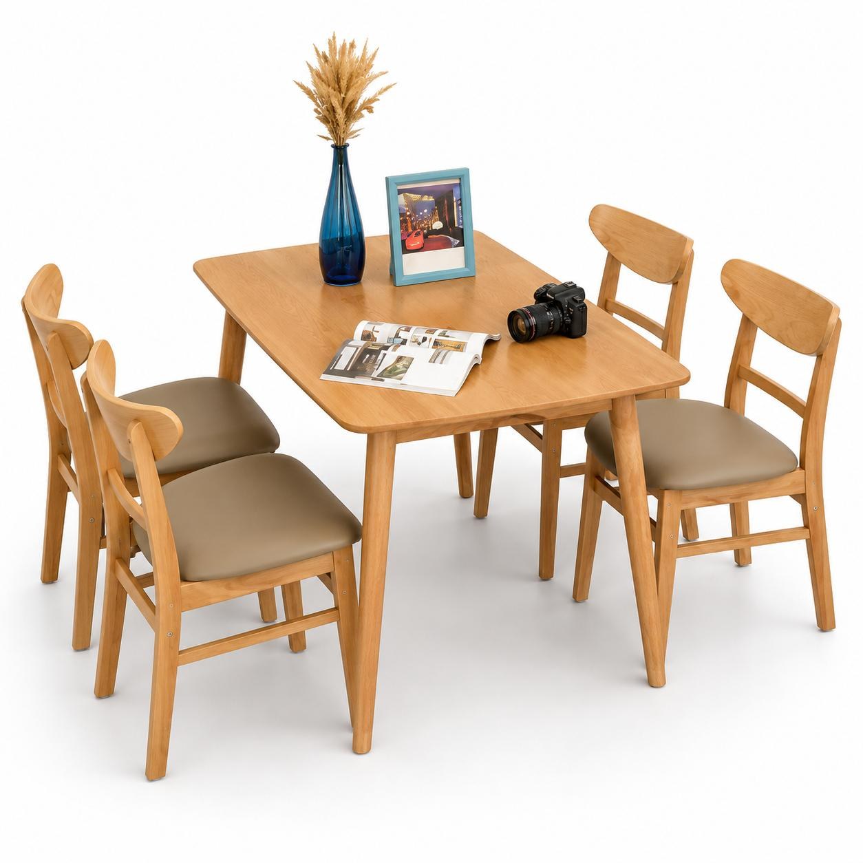 Bộ bàn ăn Bingo Walnut hiện đại GHC-4123 (hàng xuất khẩu)
