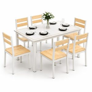Bộ bàn ăn gỗ công nghiệp 4 chỗ hiện đại GHC-4128