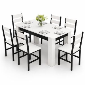 Bộ bàn ăn gia đình 6 ghế giá rẻ GHC-499