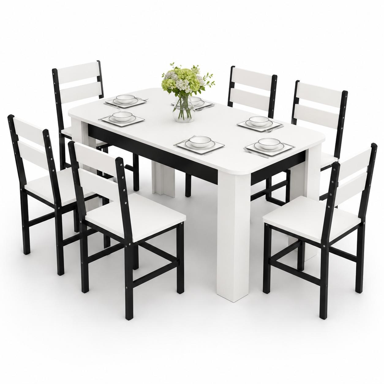 Bộ bàn ăn gia đình 6 ghế giá rẻ GHC-499